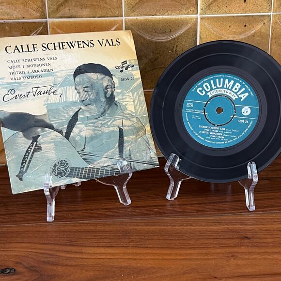 Columbia Other - Evert Taube Calle Schewens Vals 7" 45rpm EP 1956 Columbia SEGS-26 Sweden